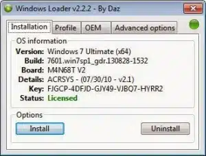 Windows 7 Loader Activator by daz 32/64-bit Free Download